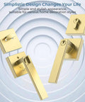 Keyed Entry Lever And Single Cylinder Deadbolt Door Handle Set In Satin Brass Finish For Exterior Door Keyed Alike Lockset
