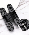 Matte Black 3D Adjustable Self Closing Hydraulic Hidden Door Hinge Soft Close 180 Degree Concealed Door Hinge