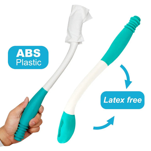 Long Reach Comfort Toilet Wiping Aid For Limited Mobility Easy Self Assist Tool With Extended Grip, ABS plastic, latex-free
