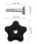 Durable 3 Pack Replacement Lawn Mower Handle Knobs And Bolts Kit With Comfortable Grip For Easy Yard Work And Quick Fixes On Almost Any Push Mower Or Tractor, black knob bolt set