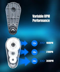 2Pcs 24V RS775 High Speed Motor Gearbox For Kids Ride On Cars Beefed Up Upgrade Replacement 280W 360RPM with gear details