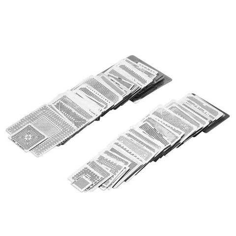 Hella Solid 130 Piece BGA Rework Stencil Kit For Laptop And Desktops With Universal Stainless Steel Mesh Solder Templates That Make Chip Repair A No Brainer