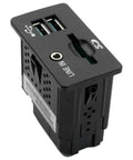 Multi Function Car Audio Interface Module With SD Card Reader for Fusion and Ford SUVs showing USB ports and SD slot