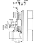 Diagram of bed and leg assembly for 1760K Metal Lathe Instruction And Parts Manual for setup, safety, maintenance.