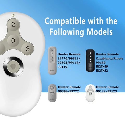 Ceiling Fan Remote Control Kit With Wall Mount Bracket, 3 Speed And Light Dimmer, RF Wireless Replacement Compatible Models
