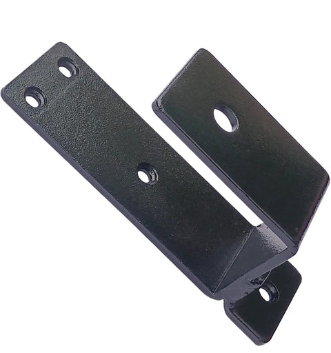 2x4 Door Barricade Brackets Build Rock Solid Security With A Sturdy U Shaped Metal Bar For Homes Garages Basements Sheds Warehouses And Backyards Keeps Doors Locked Down Against Break Ins; black U-shaped steel bracket
