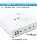 6 In 1 Rapid Multi Charging Hub For DJI Mini 4K Mini 2 And Mini 2 SE Drones showing ports and compatibility details.