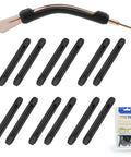 Soft Silicone Eyeglasses Temple Tips Sleeve Retainer Anti Slip Comfort Glasses Retainers For Spectacles Sunglasses Reading Glasses Eyewear Includes 6 Pairs Black displayed on white background with packaging.