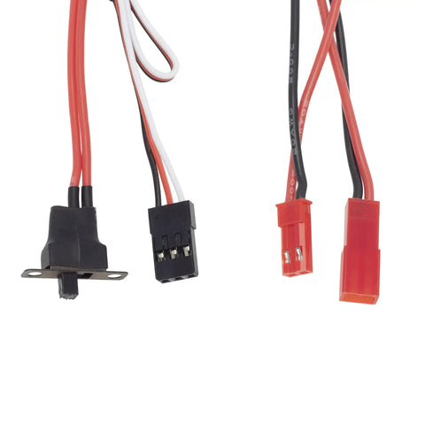 Brushed RC ESC 40A Speed Controller For 1 By 16 1 By 18 1 By 24 RC Crawlers AX24 FCX24 FCX18 wires and connectors close-up