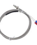 Heavy Duty K Type Screw Probe Thermocouple Temperature Sensor With Reinforced Shielded Cable, 2m long for heat tracking
