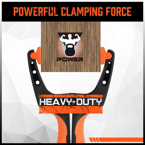 HORUSDY 8-pack 5-inch heavy-duty spring clamps with black/orange plastic handles