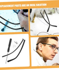 Two Pairs Metal Eyeglass Temple Replacement Arms Kit For Fast Easy Repairs Ergonomic Durable Design For All Day Comfort Sturdy Construction Fits Standard Frames Quick Fix For Glasses