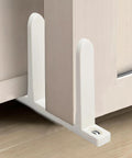 4 Pack Sliding Closet Door Floor Hardware Guide With Wobble Free Operation And No Drill Adhesive Mount, Universal Fit for 1.375 Inch Thick Doors, White