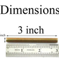 Beefy Stainless Steel Full Thread Rods 5/16 X 3 Inches 8 Pack Zinc Galvanized For Furniture Mounting And DIY Projects Weather Resistant And Rust Proof Fastening with ruler for dimensions