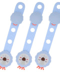 3 Pack Childproof Cabinet And Drawer Locks Adhesive ABS Plastic Safety Kit with Easy Press Lock, sky-blue lion design