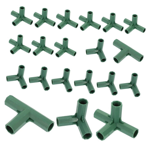 Gardening Frame Connector Kit 20 Pack Bracket Connectors for Outdoor Greenhouses, Easy Install and Use, Durable Plant Support for Stable Shelving and Strong Frame Connections, Perfect for DIY Garden Projects