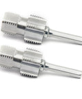Heavy Duty Pvc Pipe Threader Set With 1/2 And 3/4 Inch Dies For Smooth Plumbing Repairs electric drill adapter dies close-up.