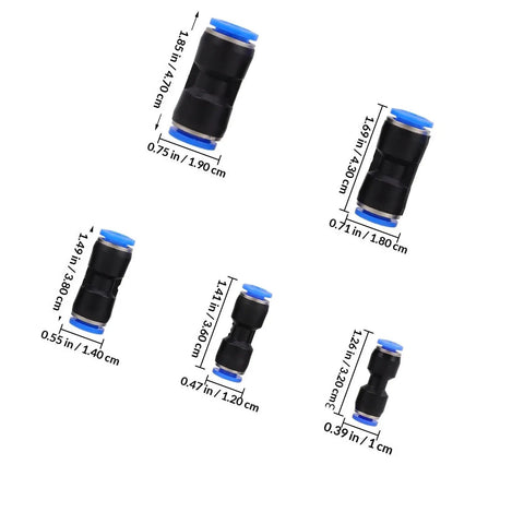 Get The Ultimate Air Hose Fittings Kit With 50 Pieces Of Quick Connect Pneumatic Push to Connect Adapters In Copper And Abs For Air Compressors In 4mm To 12mm Sizes That Are Built Tough For Auto Work And Heavy Duty Jobs All Season Long. size chart