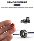 Compact 4mm Inner Diameter 8mm Outer Diameter 3mm Bore Deep Groove Ball Bearings with Double Rubber Sealed Shields, Chrome Steel