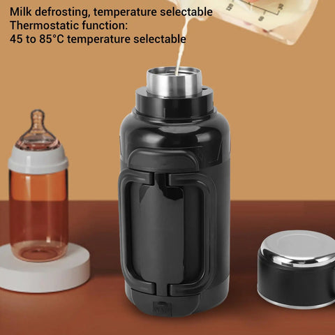 Road Ready Car Electric Kettle Forged From 304 Stainless Steel Features Anti Dry Burn Tech Heats Up Quick For Truckers Brewing Strong Coffee Without The Drama On Highway Runs with milk defrosting feature.