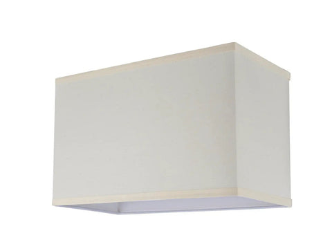 Transitional Rectangle Hardback Lamp Shade With Spider Construction, Ivory Off White, 16 Inch Wide, Top 8x16 Inches Bottom 8x16 Inches, Height 10 Inches
