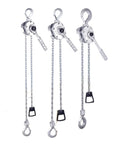 One Ton Aluminum Lever Hoist With Portable Chain Lifting Tackle Made For Light Job Site Work Featuring Rugged Alloy Build