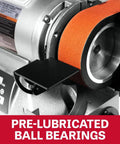 Close-up of pre-lubricated ball bearings on Built Like A Tank One Horsepower Variable Speed Disc Grinder And Belt Sander Combo.