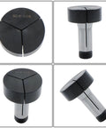 3 Inch 5C Steel Step Collet Fixture Mount Lathe Face Plate Built Tough For 5C Collet Systems And Standard Lathes With High Hardness Precision Machining For Heavy Duty Shop Use., front and angled view