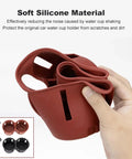 Red silicone Porsche Macan Center Console Organizer Tray 2 Piece Set Silicone Cup Holder Storage Protective Pad for 2022-2026