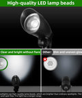 High-quality LED lamp beads on Low Voltage LED Landscape Lights Outdoor Warm White IP65 Waterproof For Garden Yard Driveway Walls Trees Flags Easy Install No Fuss Lawn Pathway Lighting.
