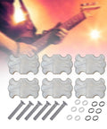 Upgrade Your Folk Guitar Game With These Awesome 6 Piece Tuning Peg Buttons, white plastic knobs with mounting hardware.
