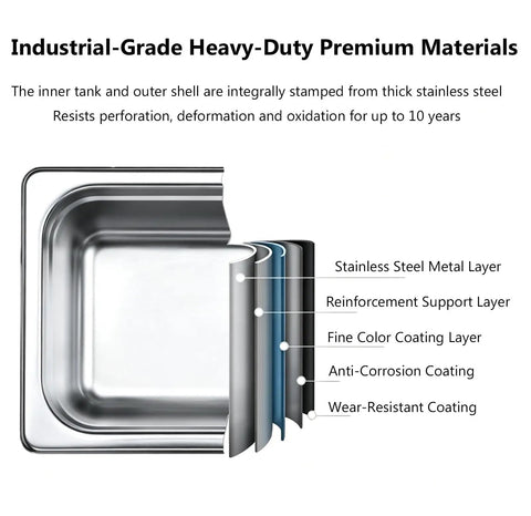 Hype this 6.5L Digital Ultrasonic Cleaner! Thick stainless steel inner tank, showcasing industrial-grade durability and premium materials.