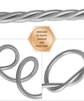 Heavy Duty 304 Stainless Steel Garden Hose Extension 100 Feet With Brass Nozzle, kink-free coil detail