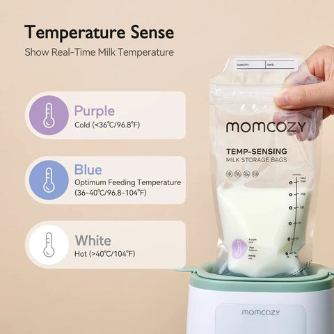 200 Pack Breastmilk Storage Bags Featuring Nifty Temperature Color Shift And Knockout Double Zip Seal For Freezing 6 Ounce Sterilized Breastfeeding Supplies Dead Simple Straight Up Smooth Sailing Bundle with temp color indicator.