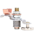 Heavy Duty Magnetic Grounding Clamp For Welding With Super Strong Suction And Durable Brass Nose Head on metal surface.