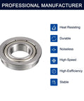 Front view of F6904ZZ ball bearing, 20x37x9 mm, chrome steel, double shielded, 10 pcs