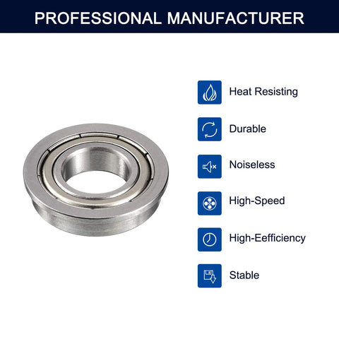 Front view of F6904ZZ ball bearing, 20x37x9 mm, chrome steel, double shielded, 10 pcs