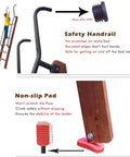 Twin Bunk Bed Ladder Replacement With 59 Inch Safety Handrail Built To Last Heavy Duty Climb Ladder for safe and stable climbing