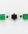 Ultimate Expandable Hose Repair Kit With 10 Heavy Duty Pipe Parts For Fixing Leaks, Burst Hoses And Garden Connections Fast Using Double Layer Sealed Design That Holds Strong Under Pressure Today., green ABS hose connector with black threaded center