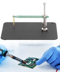 Pro Grade Aluminum Alloy Fixed Test Probe With Base Plate And 360 Degree Rotating Arm Adjustable Height for precise PCB soldering