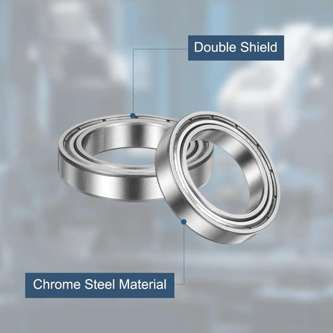 Five Pack 6805ZZ Deep Groove Ball Bearings 25x37x7mm Chrome Steel Double Shield ABEC5 For Electric Motors Home Appliances Industrial Machinery