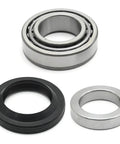 Heavy Duty Rear Axle Shaft Oil Seal Kit Straight Swap Replacement For Nissan Frontier Titan Xterra showing metal and rubber parts.