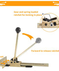 Pro Flooring Jack Tool For Quick Positioning And Gentle Lifts With Heavy Duty Iron Build And Non Slip Handles, close-up view