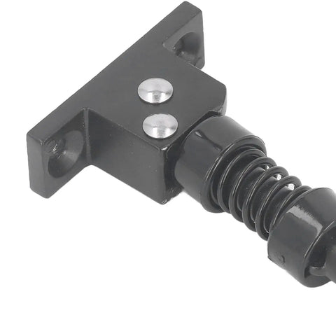 Close-up of Durable Aluminum Electric Scooter Kickstand Stand Holder Parking Support Easy Install showing spring mechanism and attachment holes.