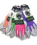 Grippy Garden Work Gloves With Nitrile Palm Coating For Maximum Dexterity And Oil Or Grease Protection Assorted Colors Four Pack Ultra Lightweight And Low Lint Size Medium