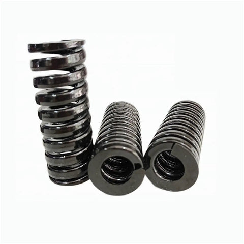 Heavy Duty Black Die Mold Stamping Alloy Steel Compression Springs OD20mm ID10mm stacked for industrial use.