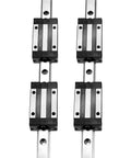 2 Pack 300mm Linear Sliding Rail Guide With 4 HGH20CA Carriage Blocks For 3D Printers, CNC Machines, And Routers, Smooth Low Noise Motion
