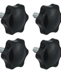 Slick Black Star Hand Knobs 4 Pack Featuring 1/4 20 Thread Solid Build Cabinet Hardware For Furniture Drawers No Fuss Easy Install To Level Up Your Cabinetry Today.