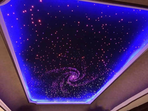 End Glow Fiber Optic Cable 200 Pcs 0.75mm 2m PMMA Plastic for LED Star Ceiling Sky Light Kit with spiral galaxy pattern