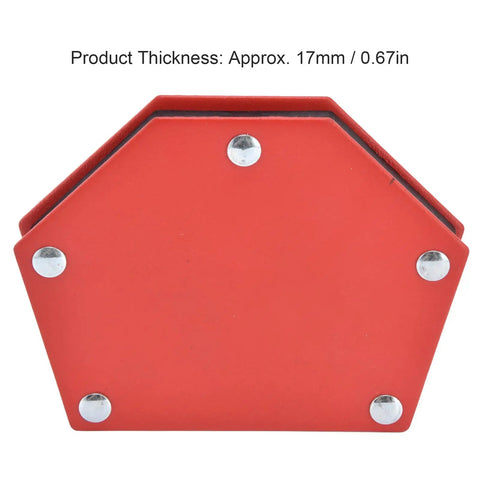Heavy Duty 22kg Magnetic Welding Holder With Multi Angle Alloy Steel Clamps For Soldering Metal Fabrication, approx. 17mm thick